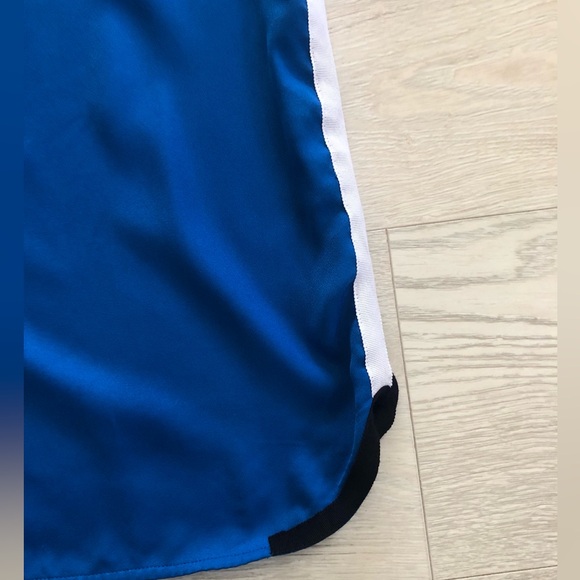 Worthington Color-block Mixed Media Blue/Black Tunic Tank Top Blouse - Picture 8 of 16